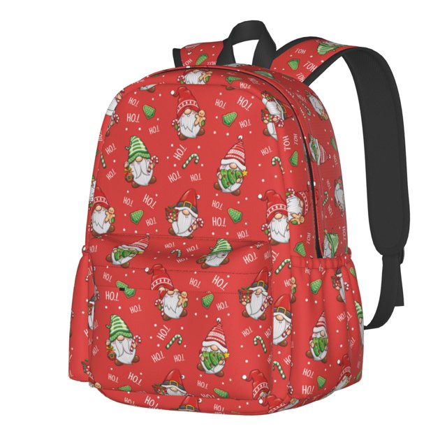 Disketp merry Christmas gnome Mochila Escolar de Gran Capacidad y Peso Ligero, Mochila de Viaje Ideal para Escuela, Trabajo y Uso Diario, Cómoda y con Estilo