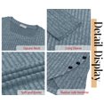 thumbnail image 5 of Fantaslook Square Neck Tops for Women Long Sleeve Dressy Blouses Button Side Tunic Shirts, 5 of 8