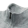 thumbnail image 6 of HOOMEUMY Mens Half-Zip Sweatshirts Casual Basic Drop Shoulder Shirts Fashion 2025 Trendy Classic Solid Design Turndown Collar Tops Loose Fit Blouse Gray M, 6 of 8