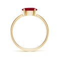 thumbnail image 2 of ANGARA Natural Oval 1.25 ct Ruby Off-Centered Solitaire Ring With Diamonds in 14K Yellow Gold for Women (Size-8x6mm) | July Birthstone, Anniversary, Jewelry Gift for Women | Natural Ruby Ring, 2 of 9