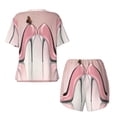 thumbnail image 6 of Wukai High Heel Shoes Butterfly Women's Pajama Set,Short-Sleeve Top and Shorts with Elastic Waistband and Pockets for Loungewear, Yoga, and Casual Wear-Small, 6 of 8