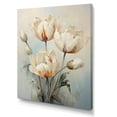 thumbnail image 2 of Designart "Beige Tulips in Minimalist Style" Tulips Wall Art Living Room, 2 of 7