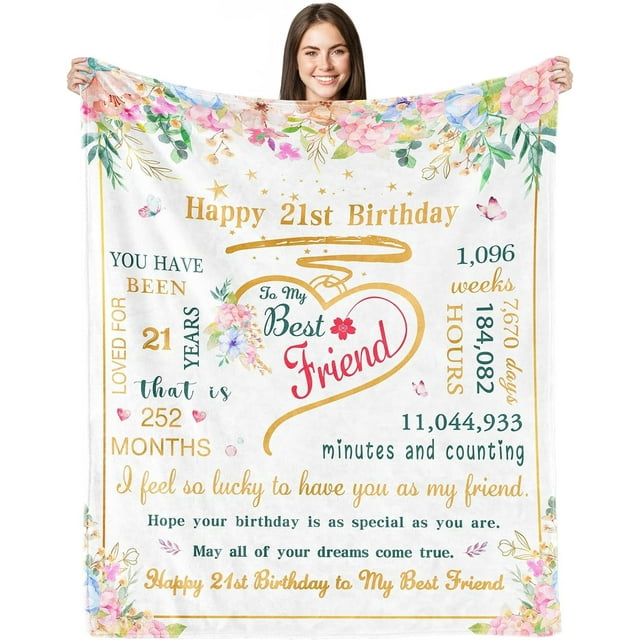 LHSHID Birthday Gifts Blanket Flannel Soft and Comfortable Anti static Bed Sofa Blanket 60x80in