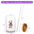 thumbnail image 5 of 4th of July French Bulldog Celebrates Independence Day 16oz Glass Cup Mug Dog Lover Gifts Glass Can with Bamboo Lid and Straw - 12010, 5 of 5