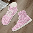 thumbnail image 3 of Psesaysky Pink Leopard Print Sneakers High-top Barefoot Shoes Fashion Casual Shoes for Women and Girls Non-Slip Comfortable Walking Shoes, 3 of 8