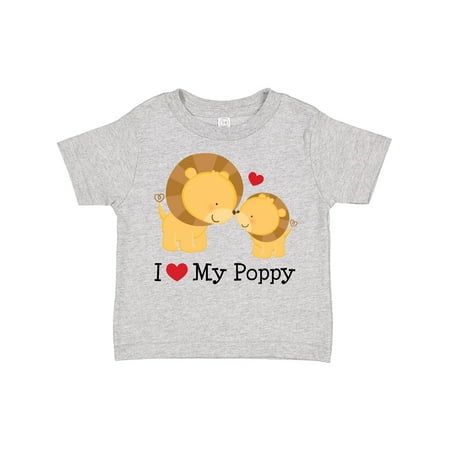 

Inktastic I Love My Poppy Grandpa Gift Toddler Boy or Toddler Girl T-Shirt