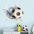 thumbnail image 2 of Pegatinas de pared de fútbol BRI 3D para dormitorios de niños arte de vinilo, 2 of 4