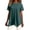 Blackish Green, variant on Women's Short Sleeve T-Shirt, Crew Neck Asymmetrical Hem Top, Solid Color Casual Loose Fit Summer Blouse for Daily Wear