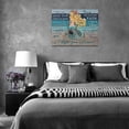 thumbnail image 5 of Mermaid Bathroom Wall Art I Hope You Dance Inspirational Quotes Pictures Canvas Prints Blond Hair Mermaid Ocean Painting Wall Decor Modern Artwork Home Decor for Girls Room Bedroom 16"x12", 5 of 6