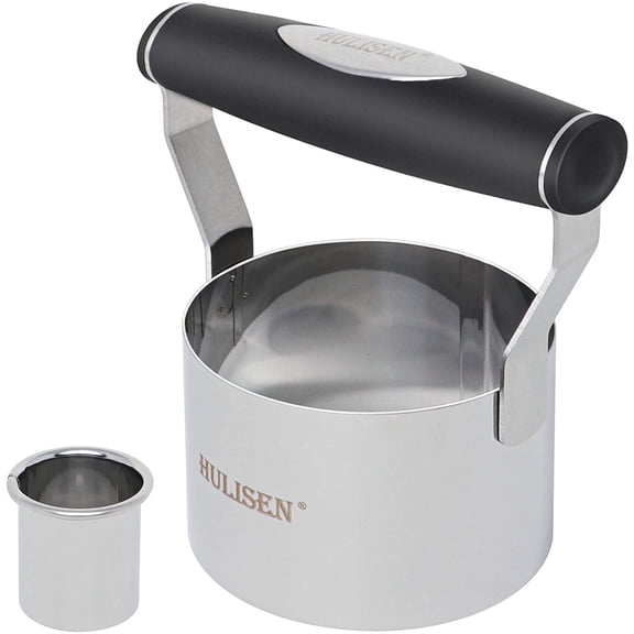 HULISEN 3 inch Biscuit Cutter, Stainless Steel Round English Muffins Cutter with Soft Grip Handle