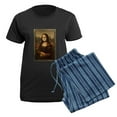 thumbnail image 5 of CafePress - Pandemic Mona Lisa Pajamas - Women's Short Sleeve Print T-Shirt and Pants Dark Cotton Pajama Set, 5 of 7