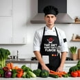 thumbnail image 3 of That''s Ain''t Burnt That''s Flavor,Funny Chef Apron,Funny Aprons for Women Men with 2 Tool Pockets,Waterproof and OilProof,BBQ Lover Gifts,Fun BBQ Baking Grilling Kitchen Apron, 3 of 5