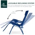 thumbnail image 4 of ZYPPP Oversized Zero Gravity Chair, Folding Outdoor Patio Lounge Recliner w/Cup Holder Accessory Tray, Pillow - Marine, 4 of 8