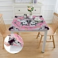 thumbnail image 2 of Acheng Flower Butterfly Pink Square Table Cover 100% Polyester Fiber 40*40, 2 of 8
