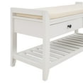 thumbnail image 4 of Entryway Storage Bench with Drawers Beige, 4 of 5