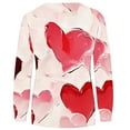thumbnail image 4 of Valentines Day Shirts Women ove Heart Valentines Day T Shirts Raglan Long Sleeve Tops Round Neck Novelty Graphic Shirt and Blouses(Multicolor,M), 4 of 5