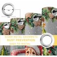 thumbnail image 4 of Fsddascl Christmas Blackout Curtains for Bedroom/Living Room, Thermal Insulated Kitchen Curtains, Winter Xmas Tree Gingerbread Dogs Red Truck Grey Grommet Darkening Window Treatment Drapes 52"x72"x2, 4 of 6