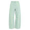 thumbnail image 7 of Lmueinov Women Wide Leg Striped Pants Plus Size Curved Summer Fall Pants Beach Vacation Clothes Button Zip Waist Travel Trousers with Pockets, 7 of 7