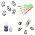 thumbnail image 2 of 5 nail art dottin +10 consejos para uñas adhesivo de decoración de joyas + set de pegamento # 7 Sunnimix Nail Art Glitter Sticker, 2 of 7