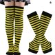 thumbnail image 1 of Dropshipping Women Girls Striped Over Knee High Socks Set Women Girls Christmas Arm Sleeve Gloves Cute Plus Size Warm Knee Socks, 1 of 4