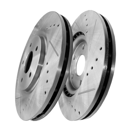 Front Drilled Slotted Brake Disc Rotors 330mm For 2017-2021 Chrysler Pacifica