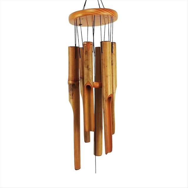 Campanas de Viento de Bambú. Campanas de Viento Decorativas para Colgar en Interiores y Exteriores de 38 Pulgadas. Tiene un Sonido Natural, Relajante y Agradable
