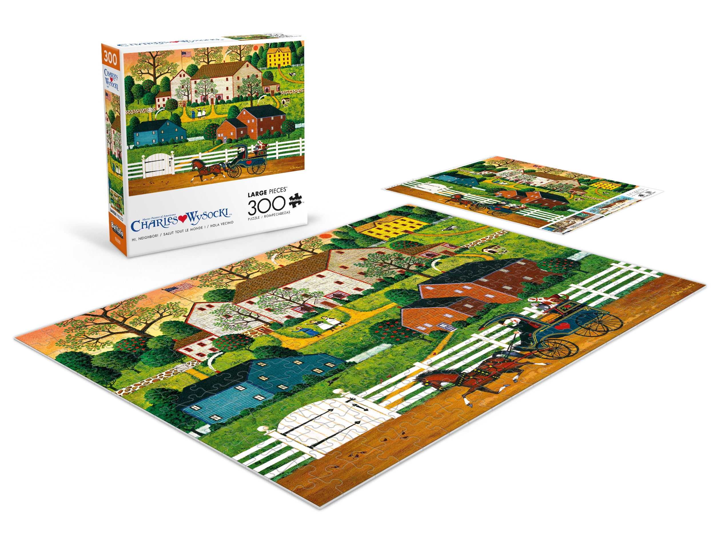 Buffalo Games Hi Neighbor 300-Piece Interlocking Jigsaw Puzzle for Adults Ages 14-99 Years