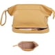 thumbnail image 1 of Bolsa de maquillaje Abiudeng de doble capa, cuero de viaje, color amarillo, 1 of 7