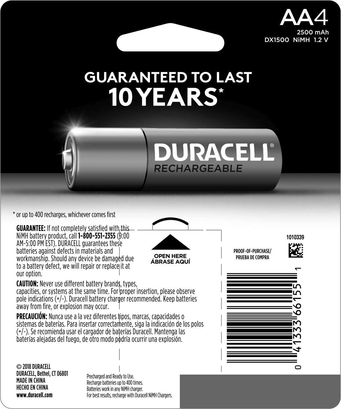 Duracell Rechargable Plus AA (4Pcs) • Se priser nu »