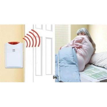 Cordless, Wireless Bed Alarm Alert System - No Alarm in Patient's Room (10" x 30" pad w/call button)