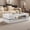White, variant on Hironpal 47" Modern Coffee Table with Glass Top, 2-Tier Rectangular Center Table with Storage for Living Room,Black