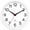 Atomic_white, variant on Wall Clock, Modern Small Wall Clocks Battery Operated 8 Inch, Silent Non-Ticking Analog Classic for Office, Home, Bathroom, Kitchen, Bedroom, School(Blue Gray)