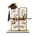 thumbnail image 3 of 2025 Graduation Season Wooden Tabletop,Holiday Decorative Ornament of 2025 Congrats Grad Wooden Table Graduation Table Centerpieces for 2025 Graduation Decorations,Gifts for Grads Party Beige, 3 of 8