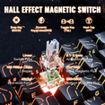 thumbnail image 6 of ATTACK SHARK X68 MAX 60% Wired Mechanical Gaming Keyboard, Aluminum Alloy Case, Rapid Trigger, Hall Effect Magnetic Switches, 8KHz Polling Rate, RGB Backlit, PC/Mac Compatible, Black Contours, 6 of 10