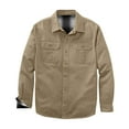 thumbnail image 5 of Men's Long Sleeve Utility Shirt Jacket Plaid Lined Button Down Shirt Collared Versatile Casual Shirt Work Outerwear, 5 of 7
