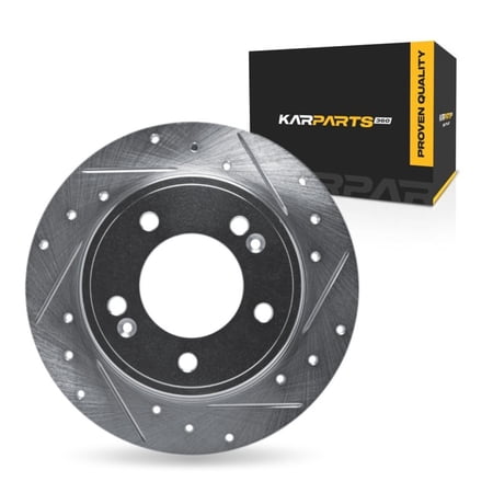 KarParts360 For Kia Seltos 2021 22 23 24 2025 Brake Rotor | Silver | 10 Millimeters / 0.39 Inches Nominal Thickness | 262 Millimeters / 10.31 Inches Outside Diameter