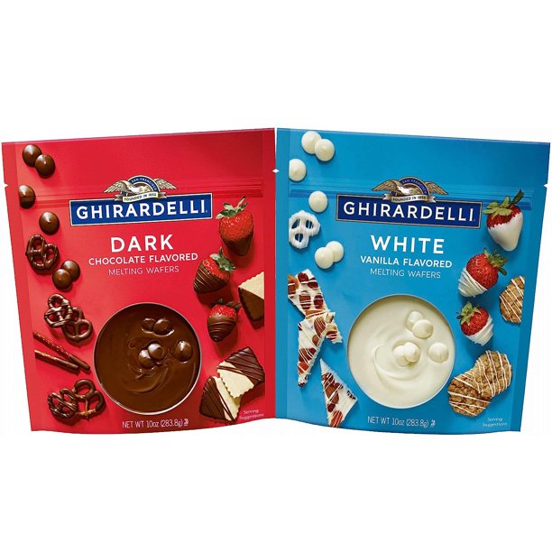 Ghirardelli Melting Wafers Variety Pack with Ghirardelli White Chocolate Melting Wafers and