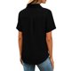 thumbnail image 4 of Craaazy Women Casual Collared Blouse, Solid Color Short Sleeve Button Down Shirt, Loose Fit Comfy V Neck Top for Daily Wear Gifts, 4 of 5