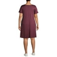 thumbnail image 5 of Ella Samani Women's Plus Size Short Sleeve T-shirt Dress with Pockets, 5 of 6