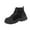 Black, variant on Women Boots Thick-Soled Round Toe Lace-Up Ankle Booties Fashion Casual Solid Color Comfortable Warm Fall Winter Shoes for Women Black 8.5