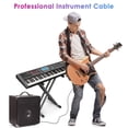 thumbnail image 7 of Guitar Cable 10FT 2 Pack Instrument Cable Guitar Cord Electric Guitar Cable Guitar AMP Cord for Bass Guitar Keyboard 1/4 Inch Cable Right Angle Black Blue, 7 of 7