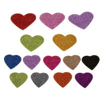 Small Glitter Love Heart Stickers 28 pcs Per Sheet Sparkly Self