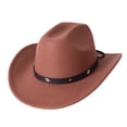 thumbnail image 3 of Western Style Cowboy Hat With Star Unisex Riding Accessory For Casual Home Everyday Wear And AllSeason Use, 3 of 3
