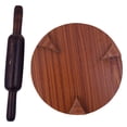 thumbnail image 3 of Brown Wooden Chakla, Roti Maker, Rolling Board 9 Inch With Wooden Rolling Pin Or Belan, 3 of 4