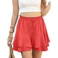 thumbnail image 2 of Cueply Womens Shorts Flowy Mini Tennis Skirt Ruffle Tiered Skorts Running Workout Sports Shorts, 2 of 6