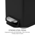 thumbnail image 6 of Innovaze 11.9 Gal./ 45 Liter  Slim Stainless-Steel-Made Step-on kitchen Trash Can (Matt Black), 6 of 8