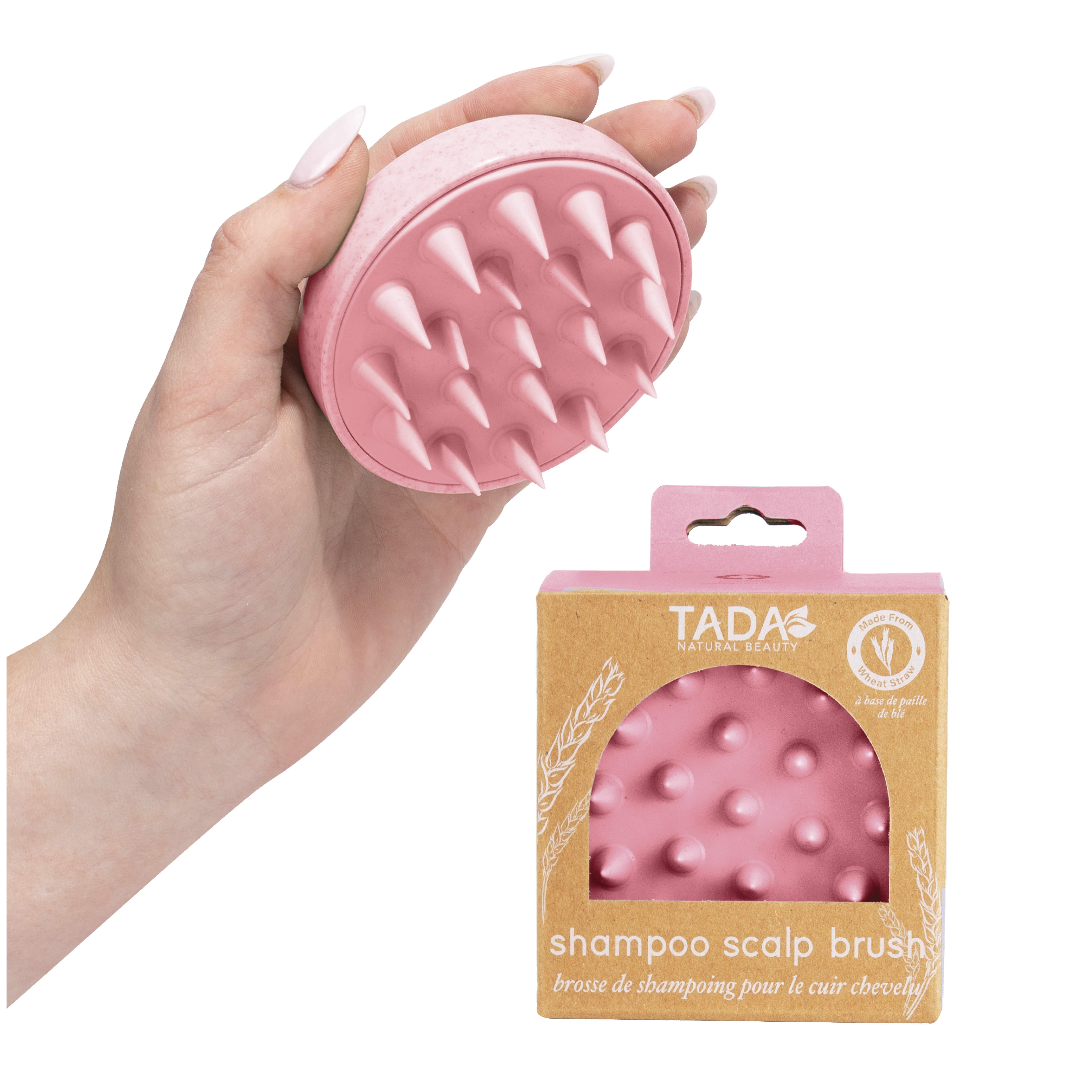 TADA Beauty Biodegradable Scalp Massager Hair Shampoo Brush Shower