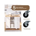 thumbnail image 4 of Isla de Cocina con Ruedas y Almacenamiento, Gabinete con Hoja Abatible, Carrito de Cocina Rodante con Manija para Toallas, Mesa Auxiliar Portátil para Cocina, 4 of 4