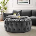 thumbnail image 4 of Modway Amour Tufted Button Large Round Performance Velvet Ottoman, 4 of 6