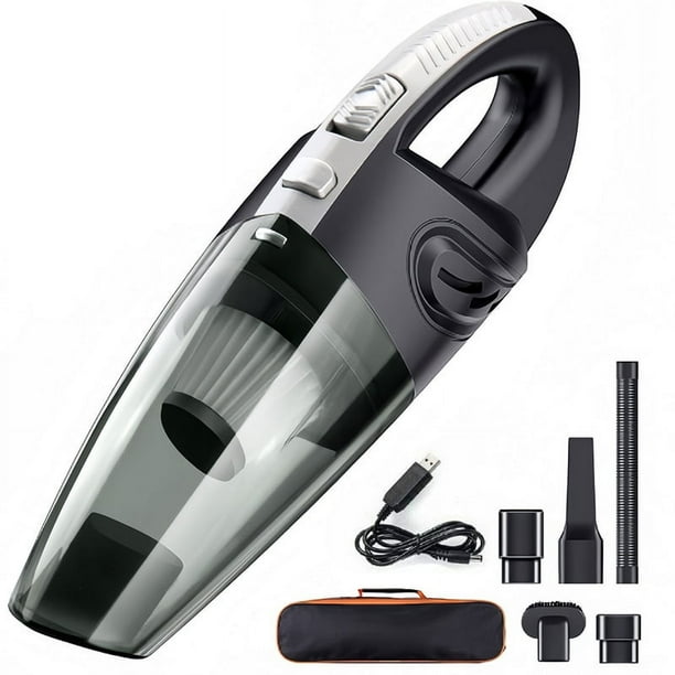 Aspiradora inalámbrica para coche de alta potencia de 120 W, para uso doméstico, de doble uso, de mano, recargable, para uso en seco y húmedo